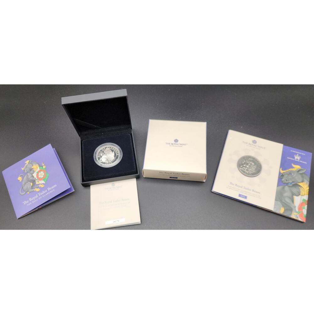 2023 1 oz Proof .999 Silver British Bull of Clarence AND £5 BU Coins w/ OGP/COAs